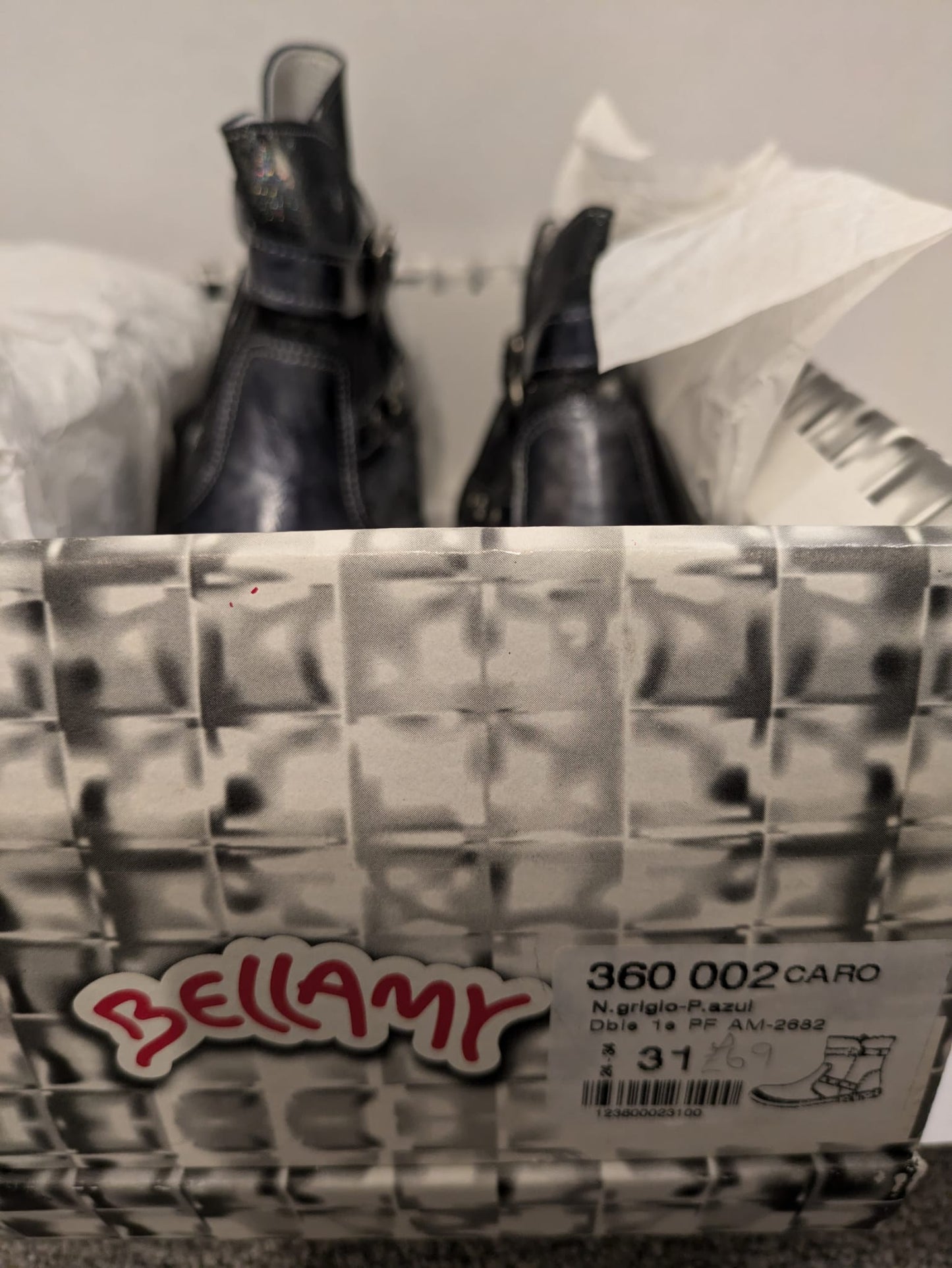 Bellamy | Girls Boots | Silver / Gunmetal | Size EU31 / UK 12.5