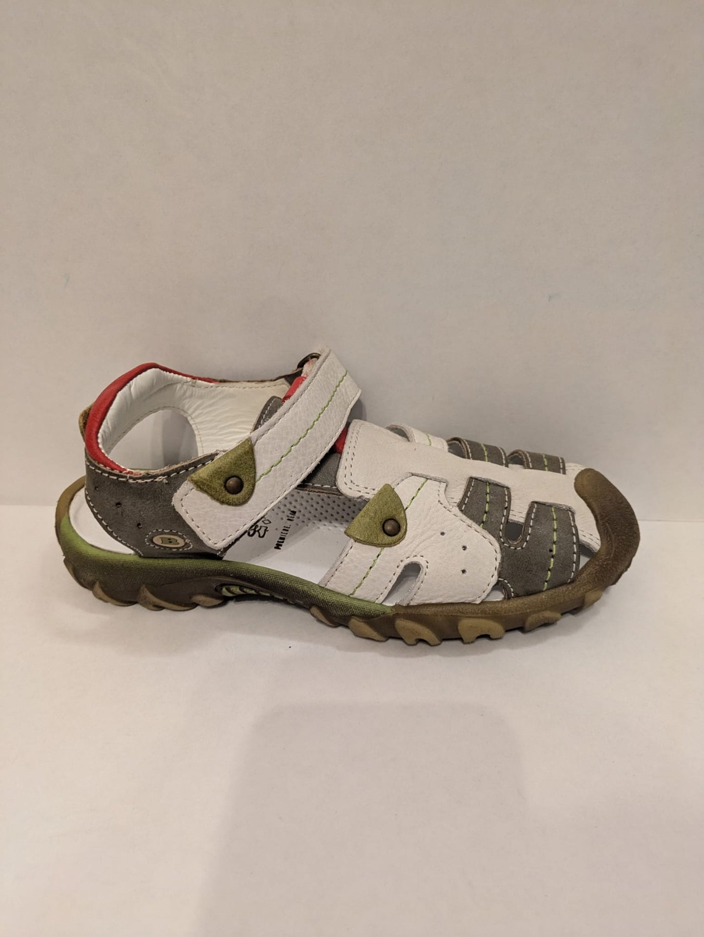 Bellamy | Boys Closed Toe Sandals | White / Multi | Size UK12.5 / EU31