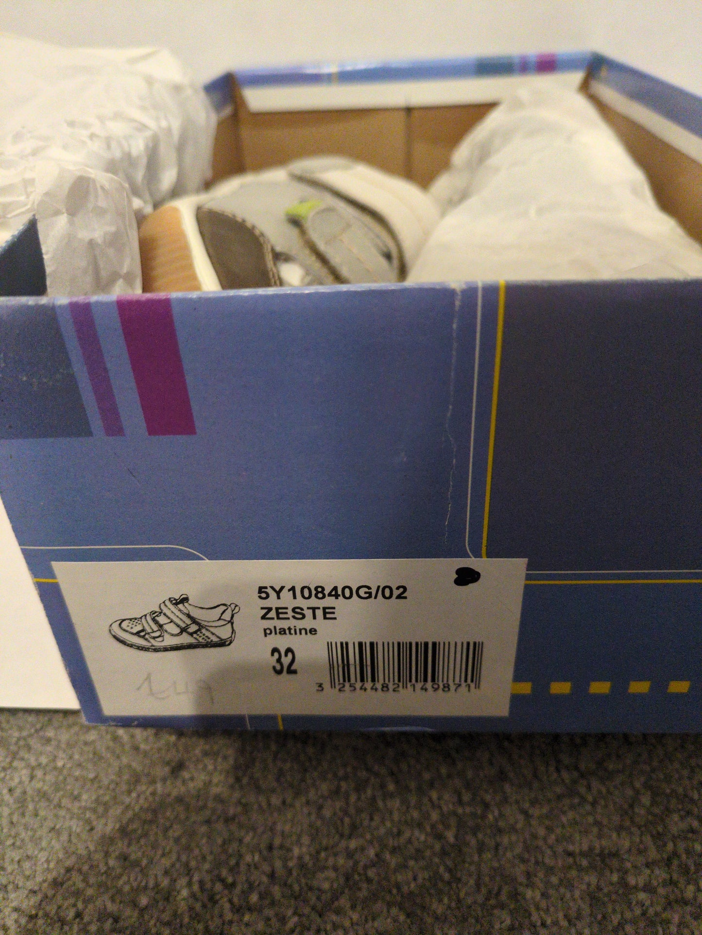 Noel | Zeste | Boys Shoe | Grey/Brown | Size EU32