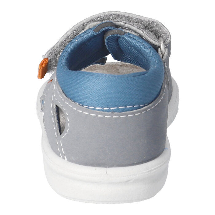 Ricosta | Mantu | Machine Washable / Water Friendly Boys Velcro Sandal | Graphite / Petrol