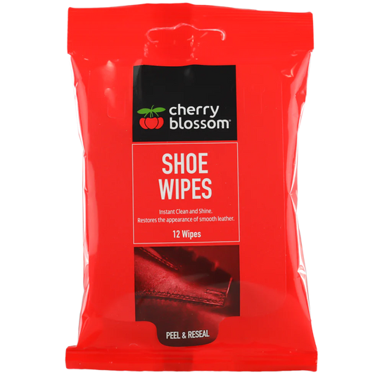 A pack of shoe cleaning wipes by Cherry Blossom.