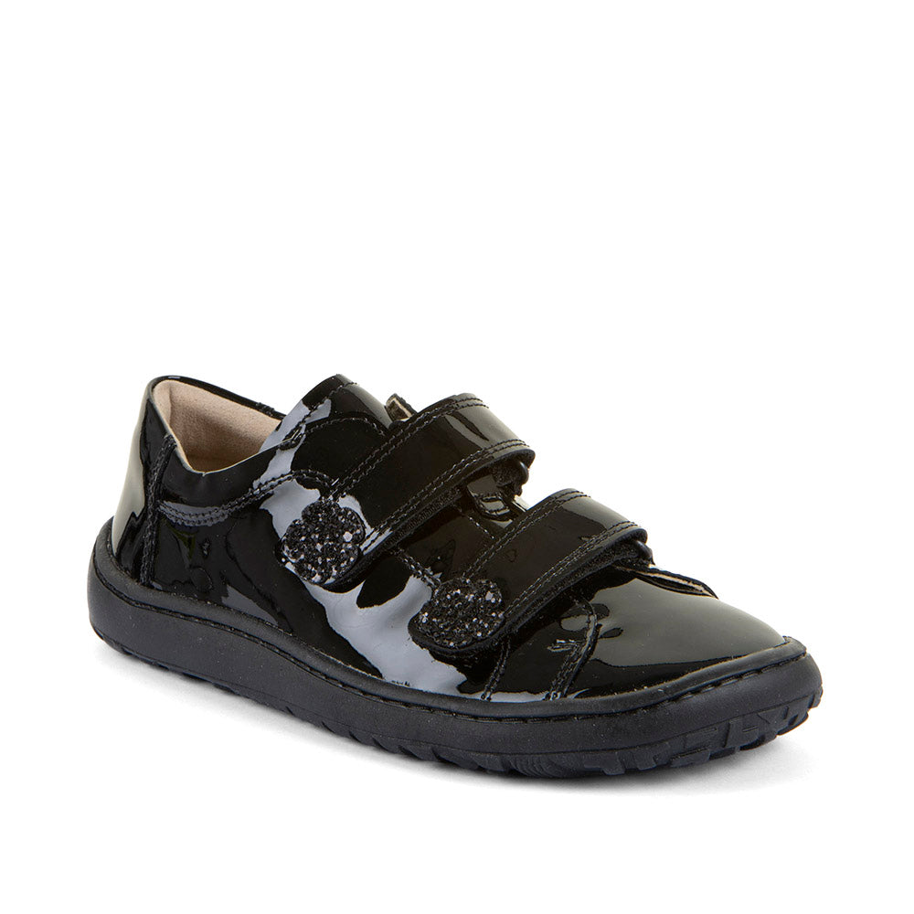 Froddo | Alexandra | G3130300 | Girls Barefoot Velcro School Shoe | Black Patent