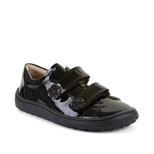Froddo | Alexandra | G3130300 | Girls Barefoot Velcro School Shoe | Black Patent