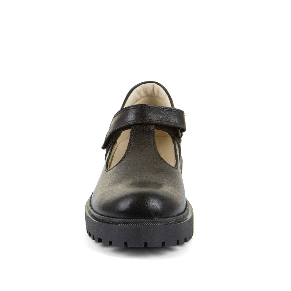 Froddo | Lea T | G3140198 | Girls T-Bar School Shoe | Black Leather