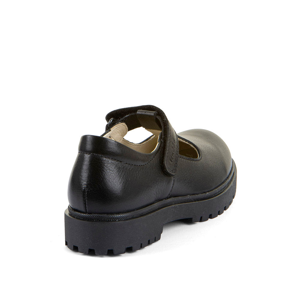 Froddo | Lea T | G3140198 | Girls T-Bar School Shoe | Black Leather