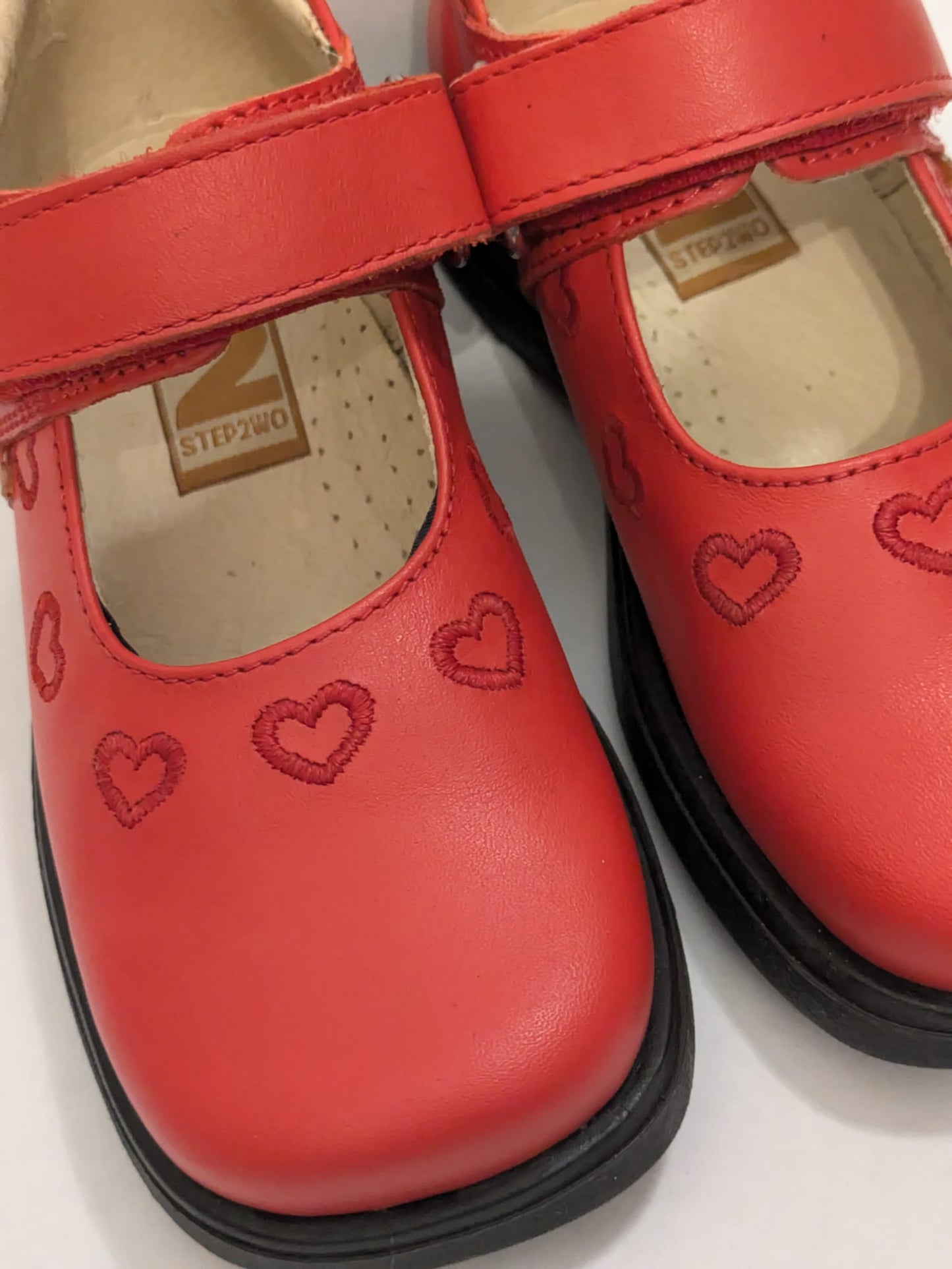 Step2wo | Girls Mary Jane Shoes | Red | Size EU27 / UK 9