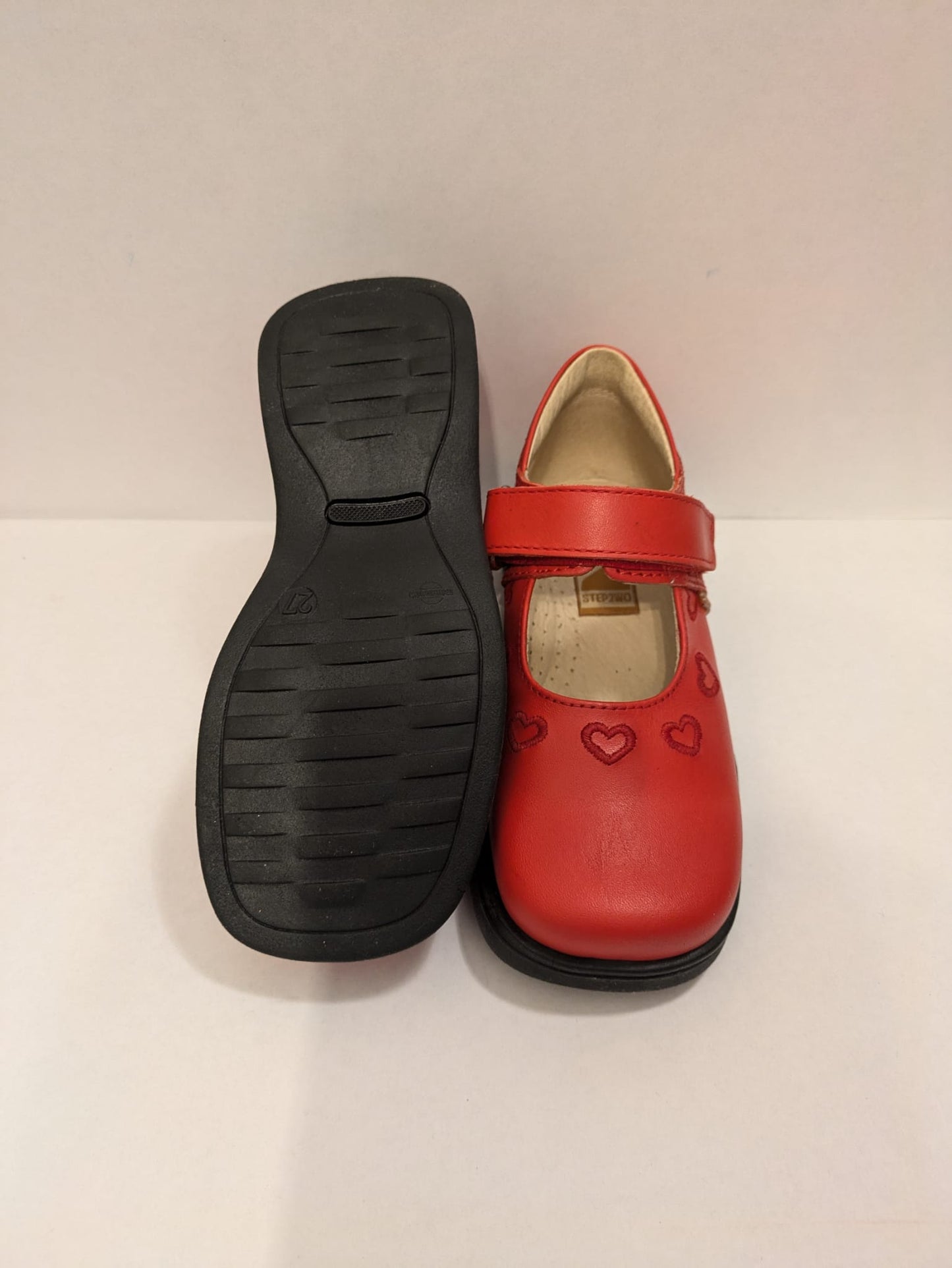 Step2wo | Girls Mary Jane Shoes | Red | Size EU27 / UK 9