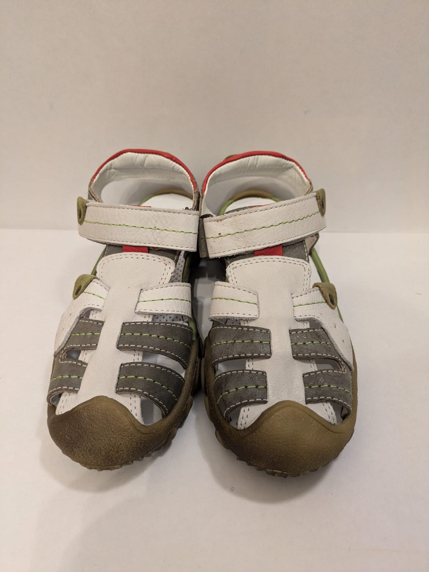 Bellamy | Boys Closed Toe Sandals | White / Multi | Size UK12.5 / EU31