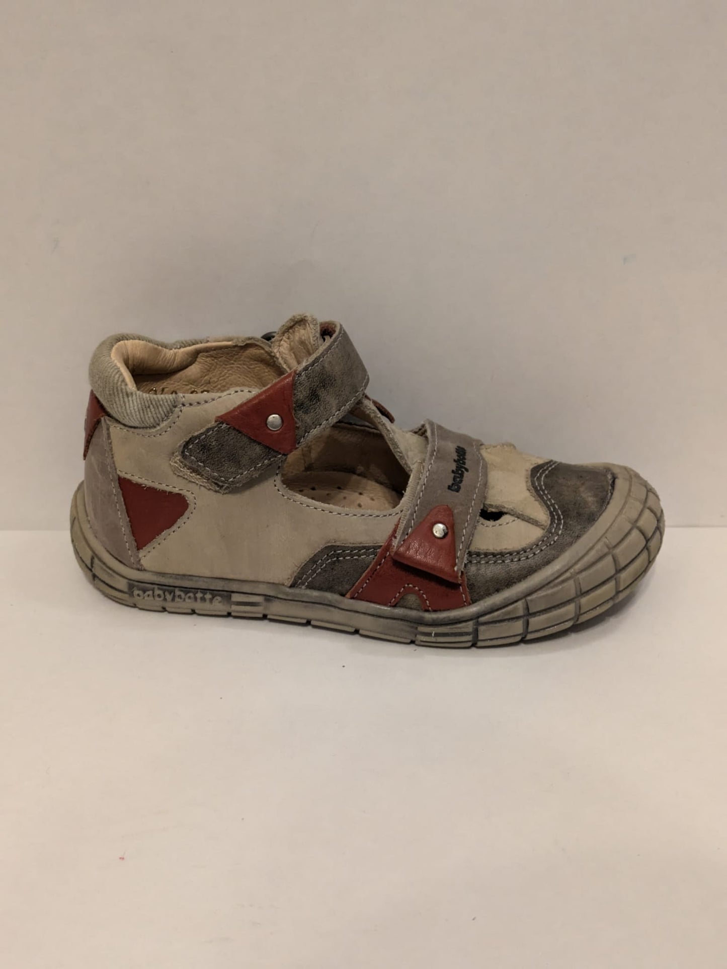 Babybotte | Boys Shoes | Taupe / Orange | Size EU27 / UK 9