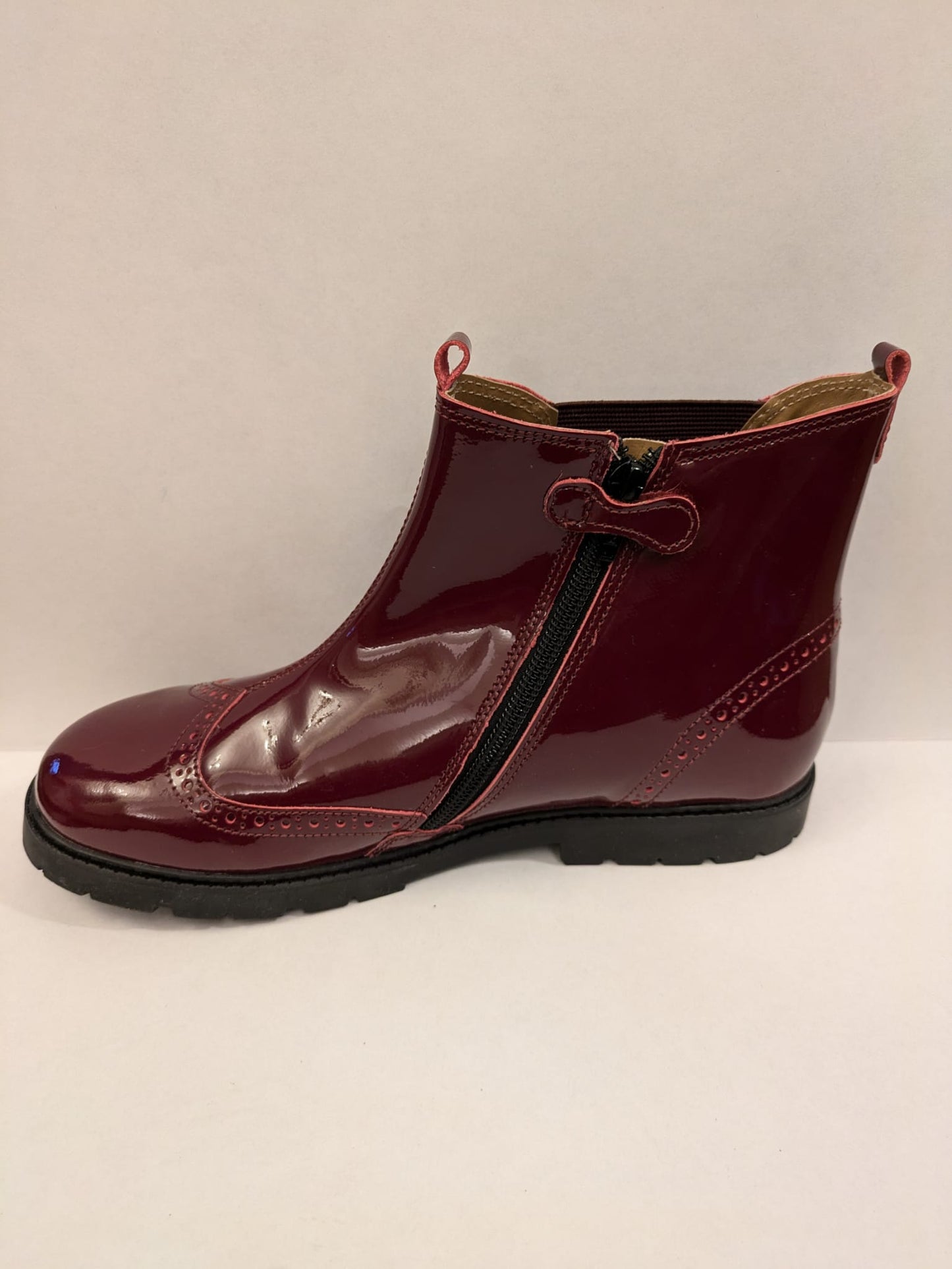 Start-Rite | Girls Chelsea Boots | Burgundy Patent | UK4 / EU37