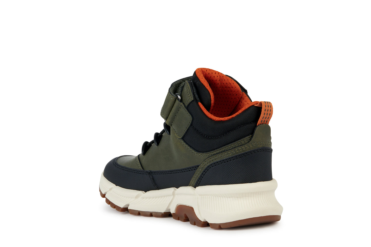 Geox | Flexyper Plus | J36LCG | Boys Ankle Boot | Military/Orange