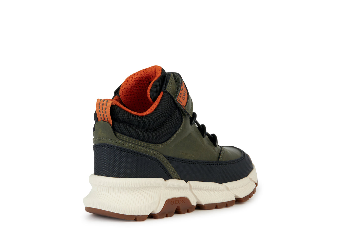 Geox | Flexyper Plus | J36LCG | Boys Ankle Boot | Military/Orange