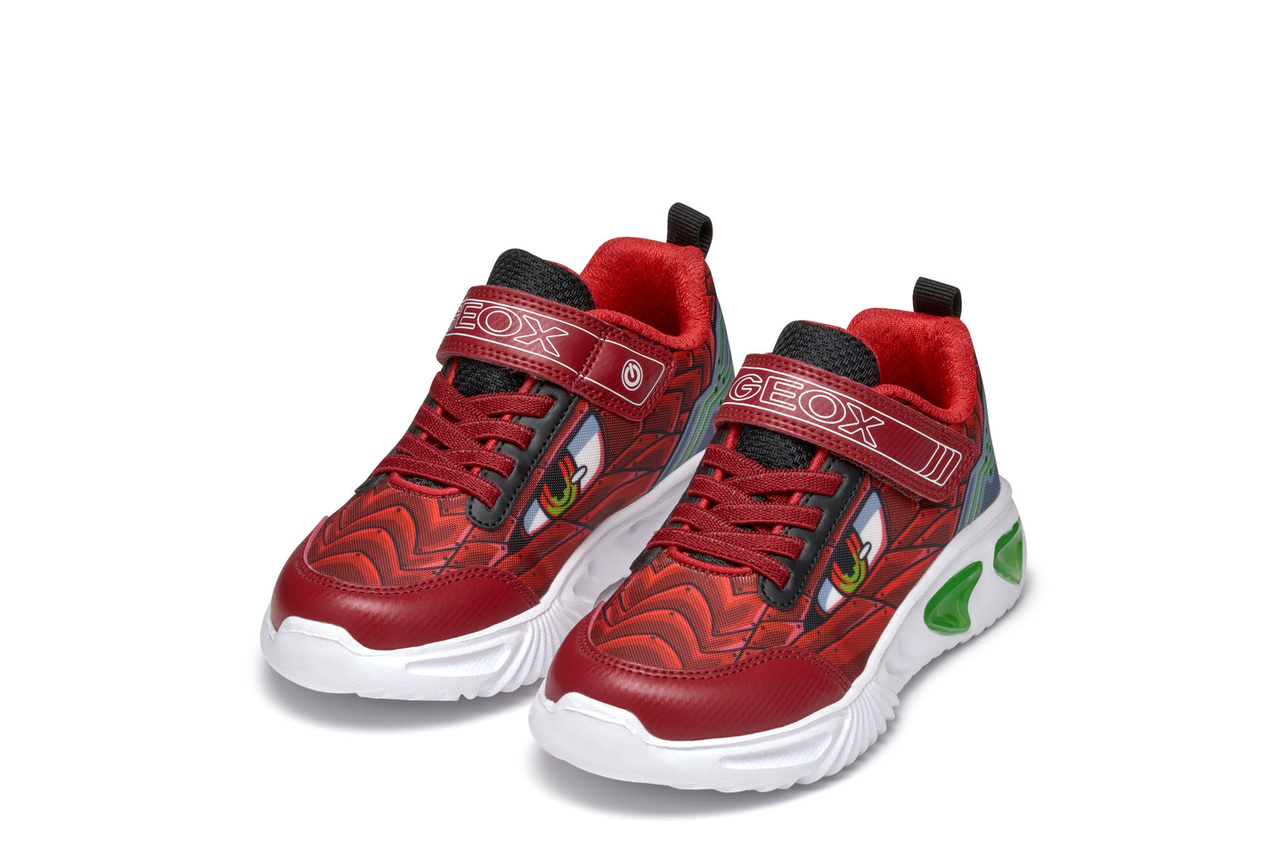 Geox | Assister Boy | J45DZB | Boys Velcro Trainer | Dark Red