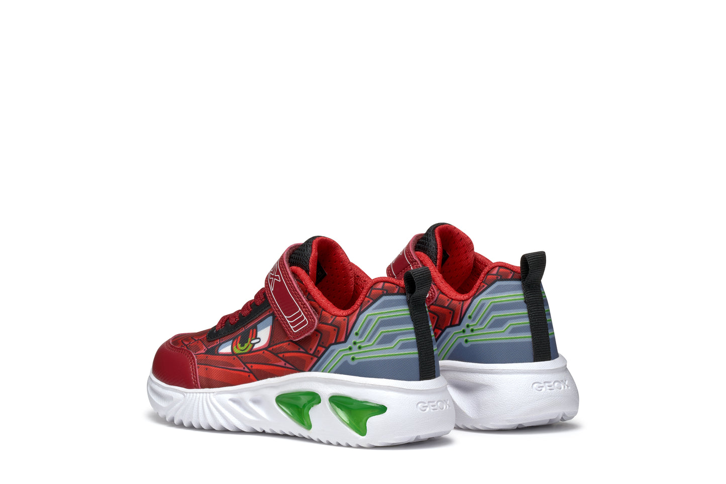 Geox | Assister Boy | J45DZB | Boys Velcro Trainer | Dark Red