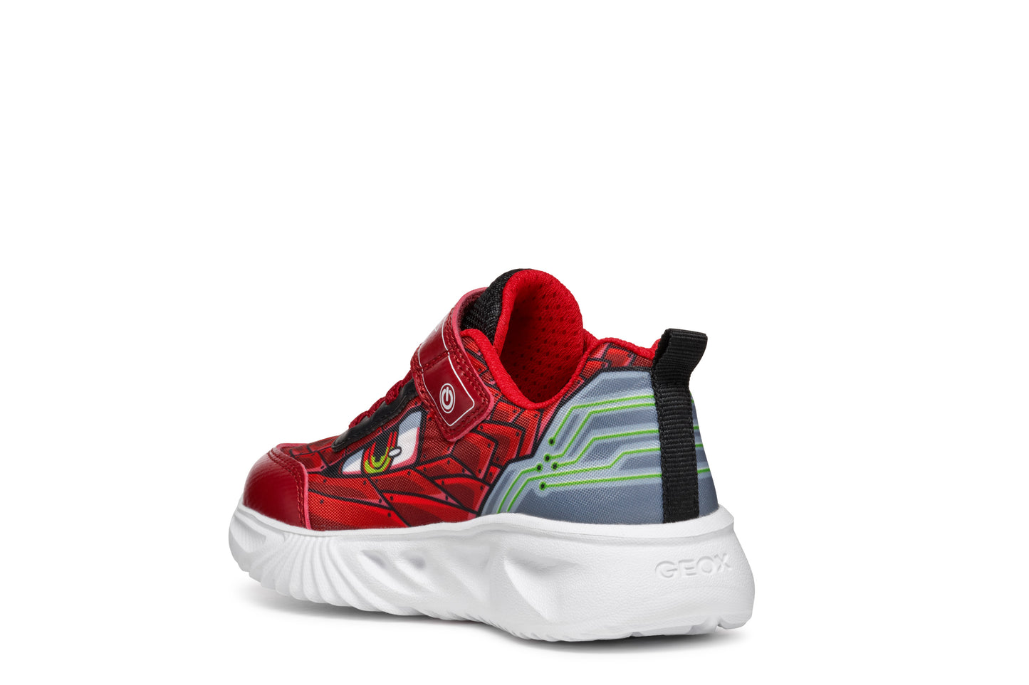 Geox | Assister Boy | J45DZB | Boys Velcro Trainer | Dark Red
