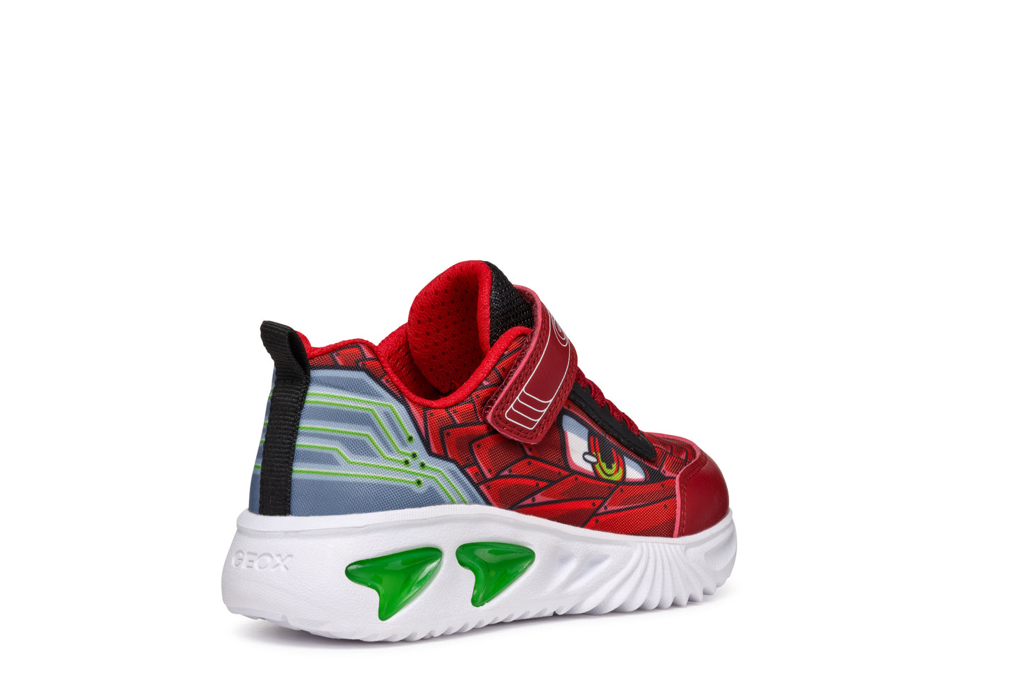 Geox | Assister Boy | J45DZB | Boys Velcro Trainer | Dark Red