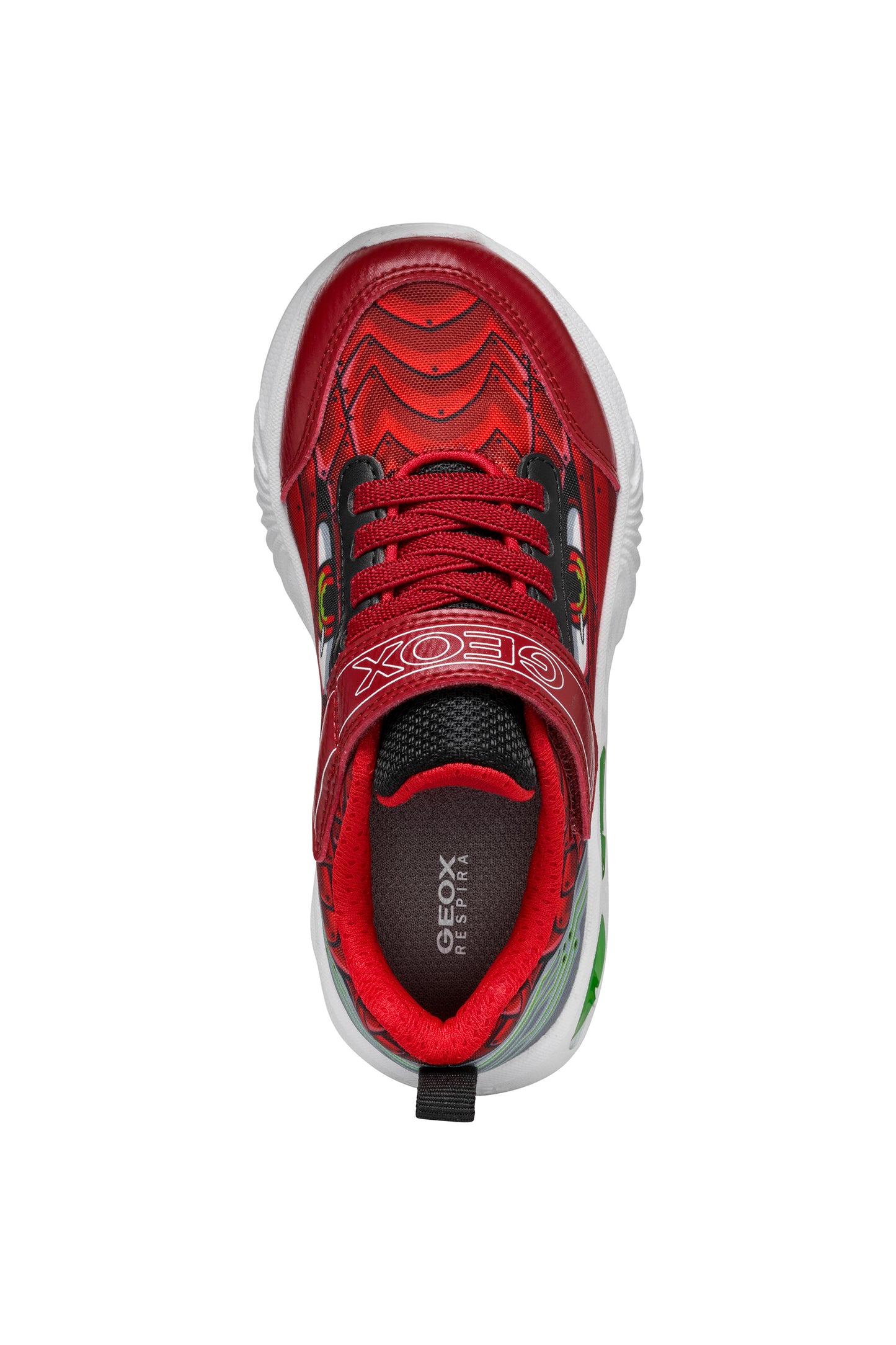 Geox | Assister Boy | J45DZB | Boys Velcro Trainer | Dark Red