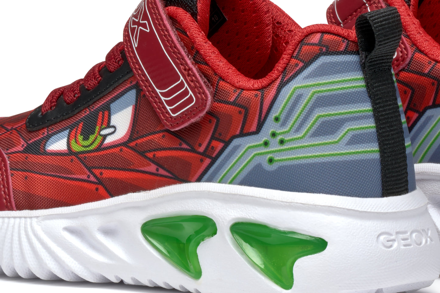 Geox | Assister Boy | J45DZB | Boys Velcro Trainer | Dark Red
