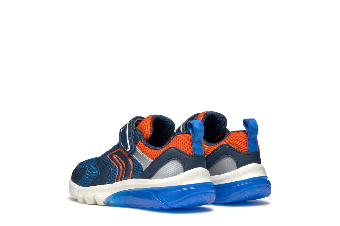 Geox | Ciberdron Boy | J45LBC | Boys Velcro Trainer | Navy/Orange
