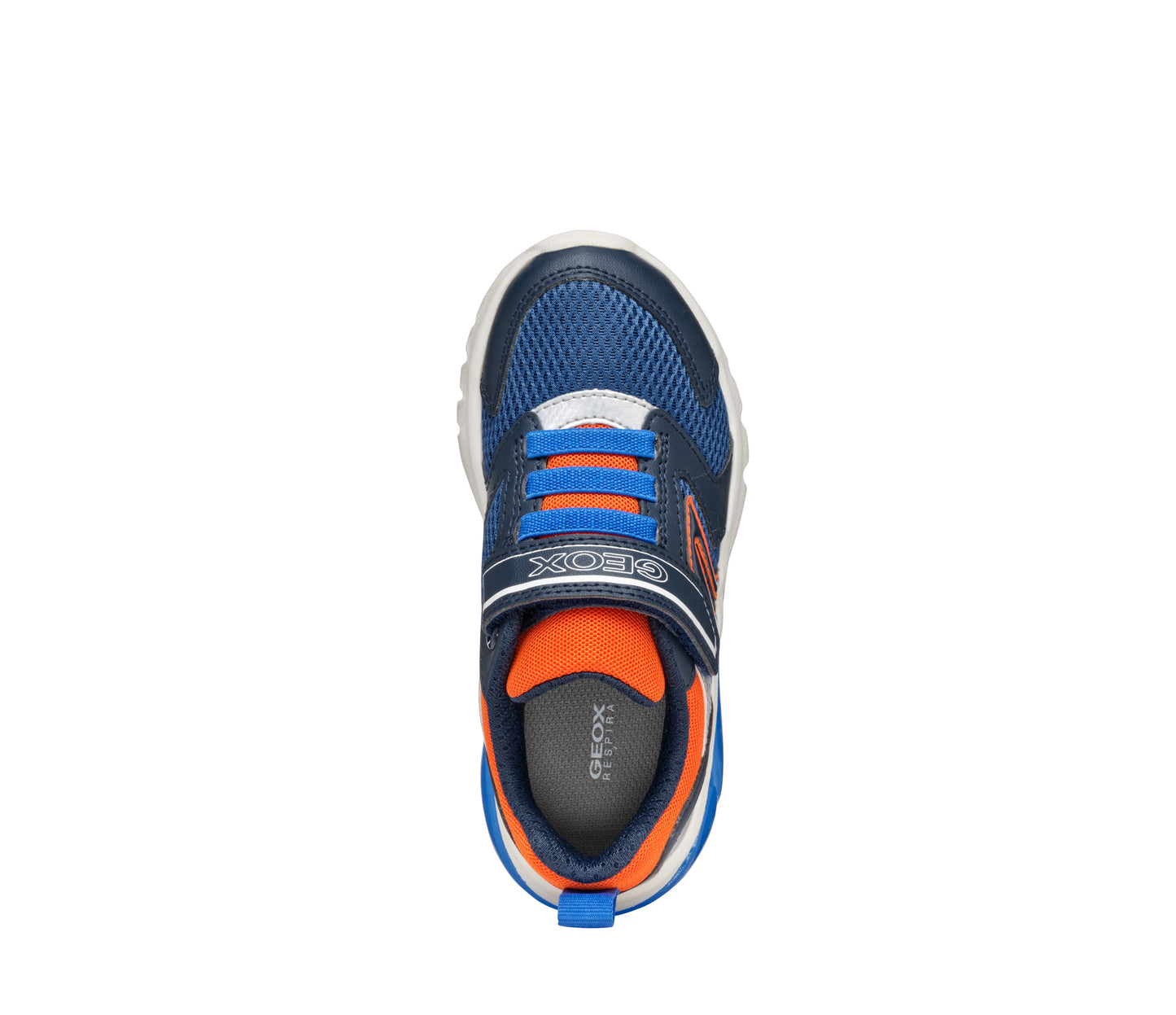 Geox | Ciberdron Boy | J45LBC | Boys Velcro Trainer | Navy/Orange