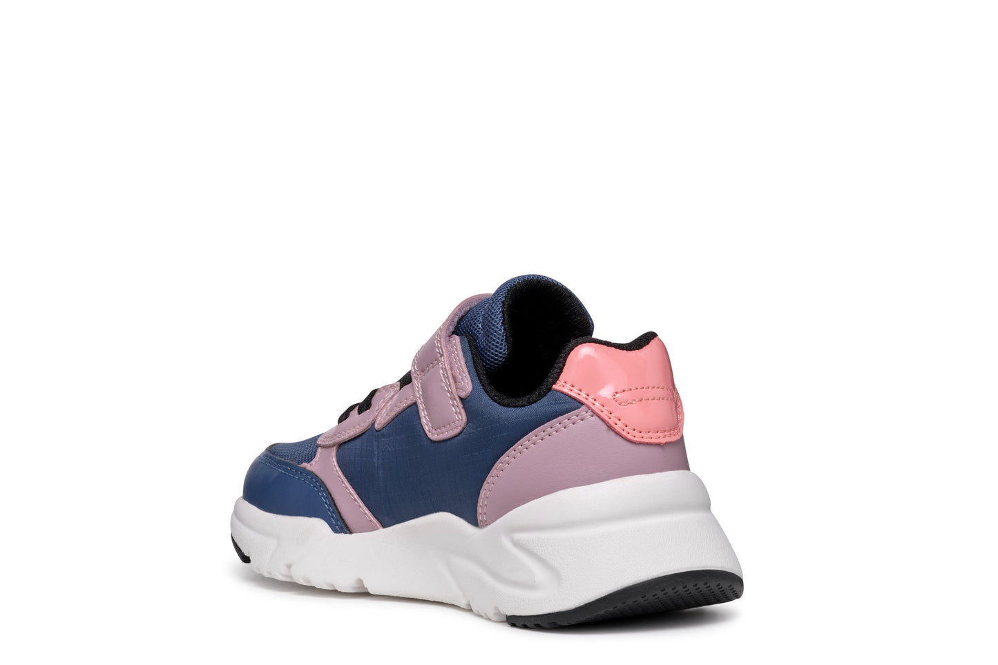 Geox | Loftus Girl | J46M2A | Girls Velcro Trainer | Avio/Dark Rose