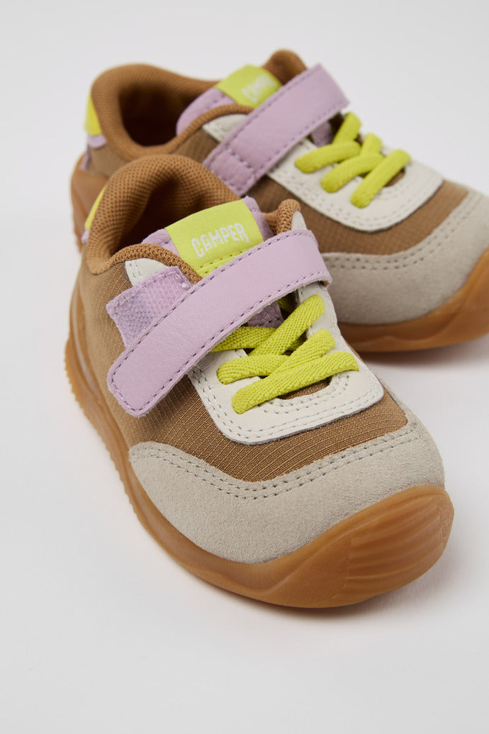 Camper | K800607-003 | Dadda FW | Girls/Unisex Casual Velcro Shoe | Brown/ Multi