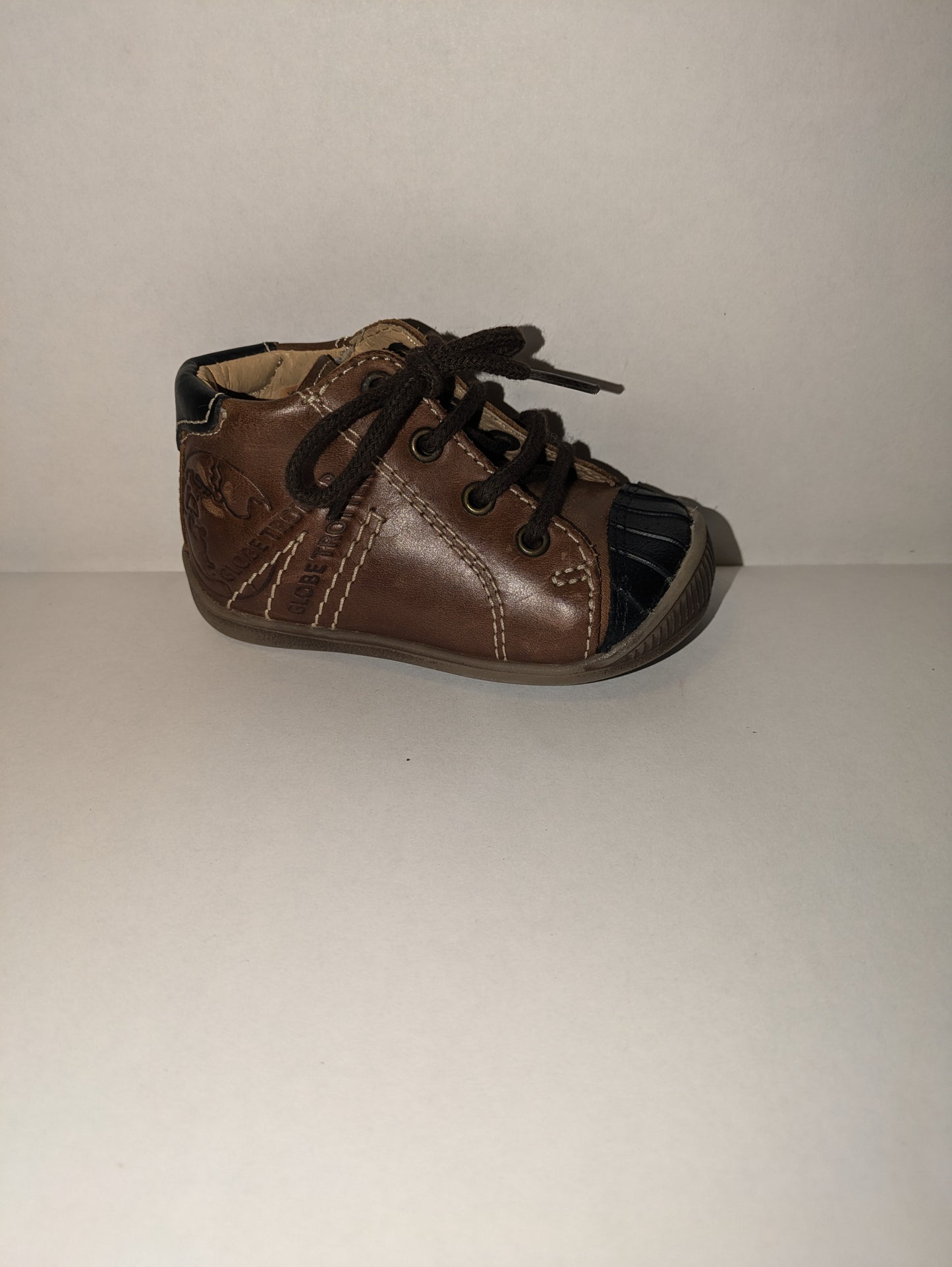 GBB | Noe |Boys Lace Up Boot | Brown Leather | Size EU19 / UK3