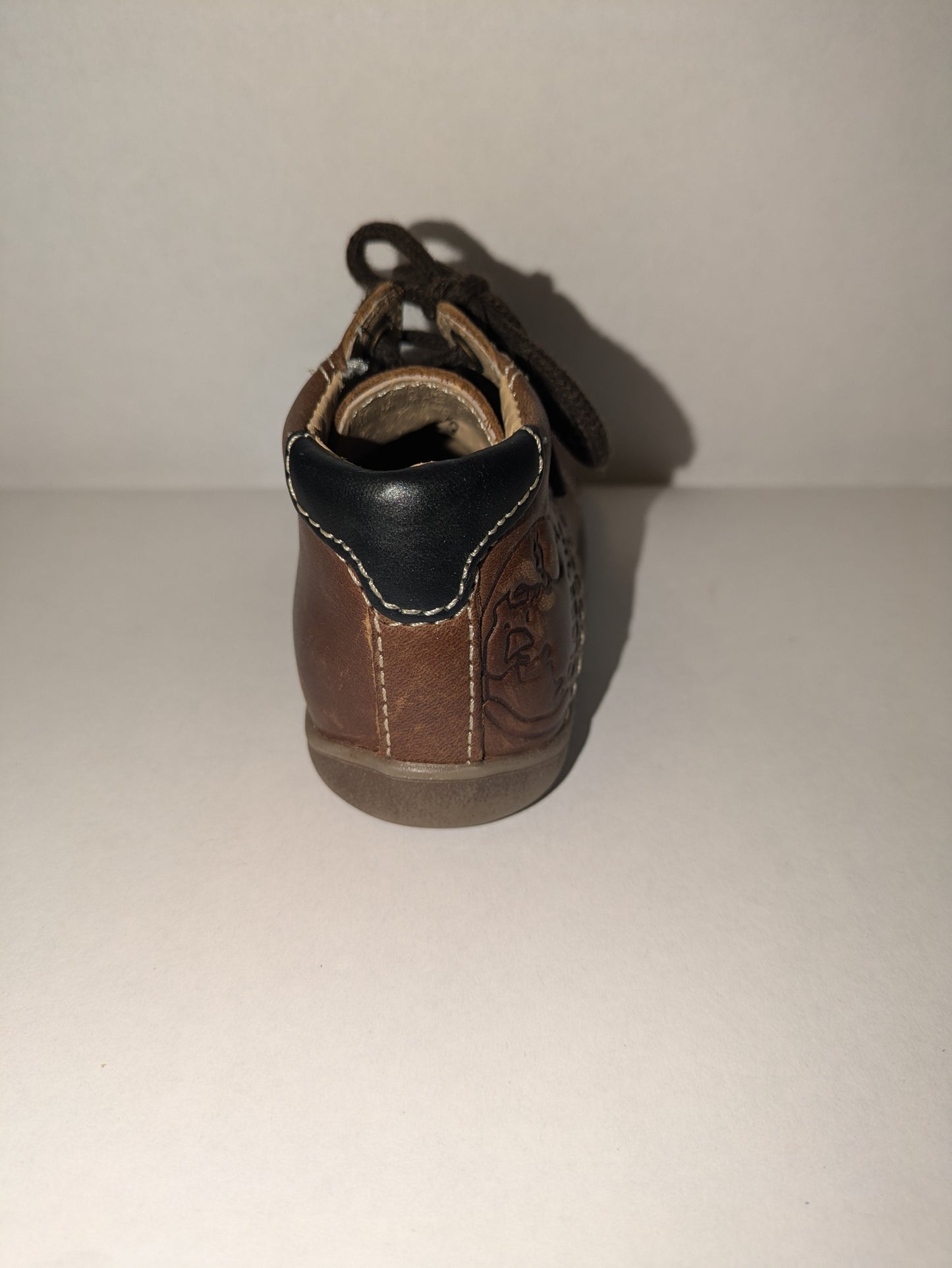 GBB | Noe |Boys Lace Up Boot | Brown Leather | Size EU19 / UK3