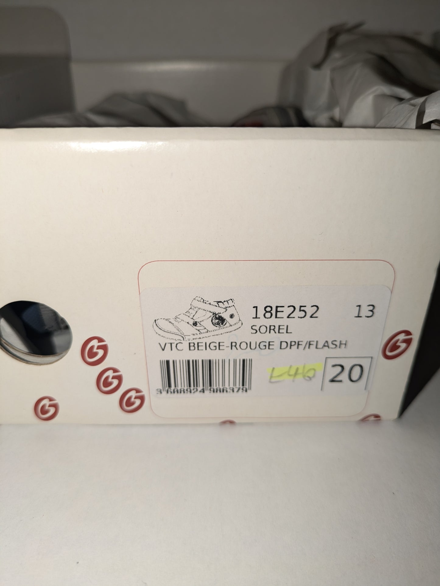 GBB | Sorel Boys Closed Toe Sandals | Grey and Red | Size EU20 / UK4
