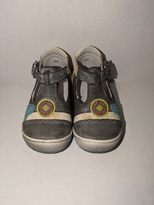 GBB | Mario | Boys Closed Toe Sandals | Grey/Orange/Turquoise | Size EU20 / UK4