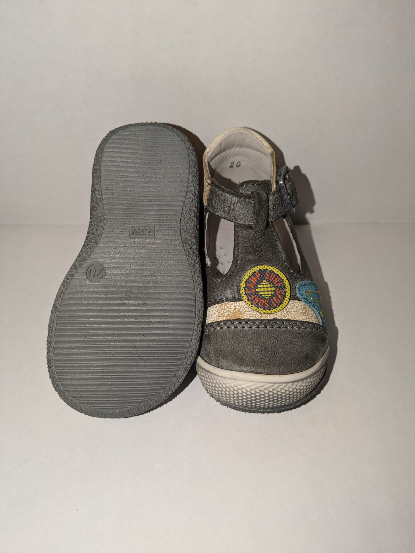GBB | Mario | Boys Closed Toe Sandals | Grey/Orange/Turquoise | Size EU20 / UK4