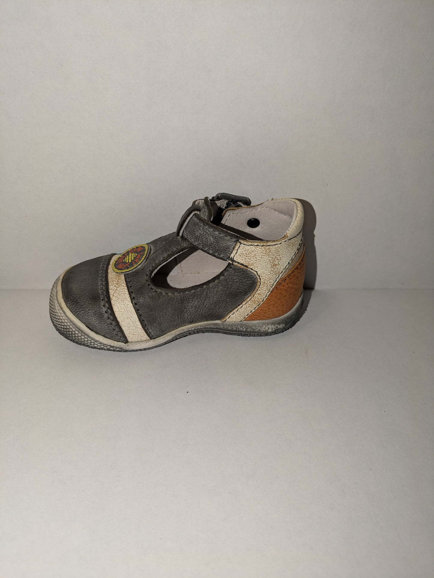 GBB | Mario | Boys Closed Toe Sandals | Grey/Orange/Turquoise | Size EU20 / UK4