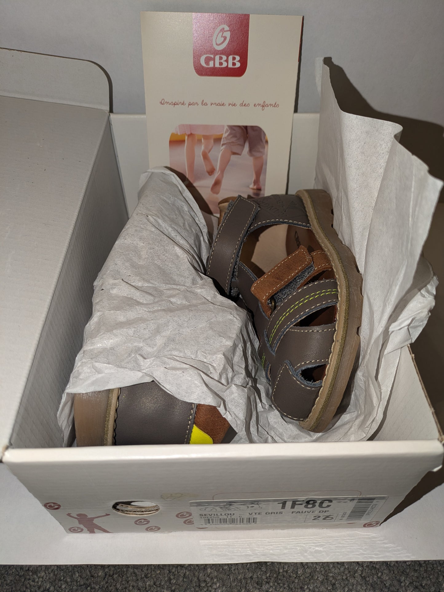 GBB | Boys Closed Toe Sandals | Grey / Brown