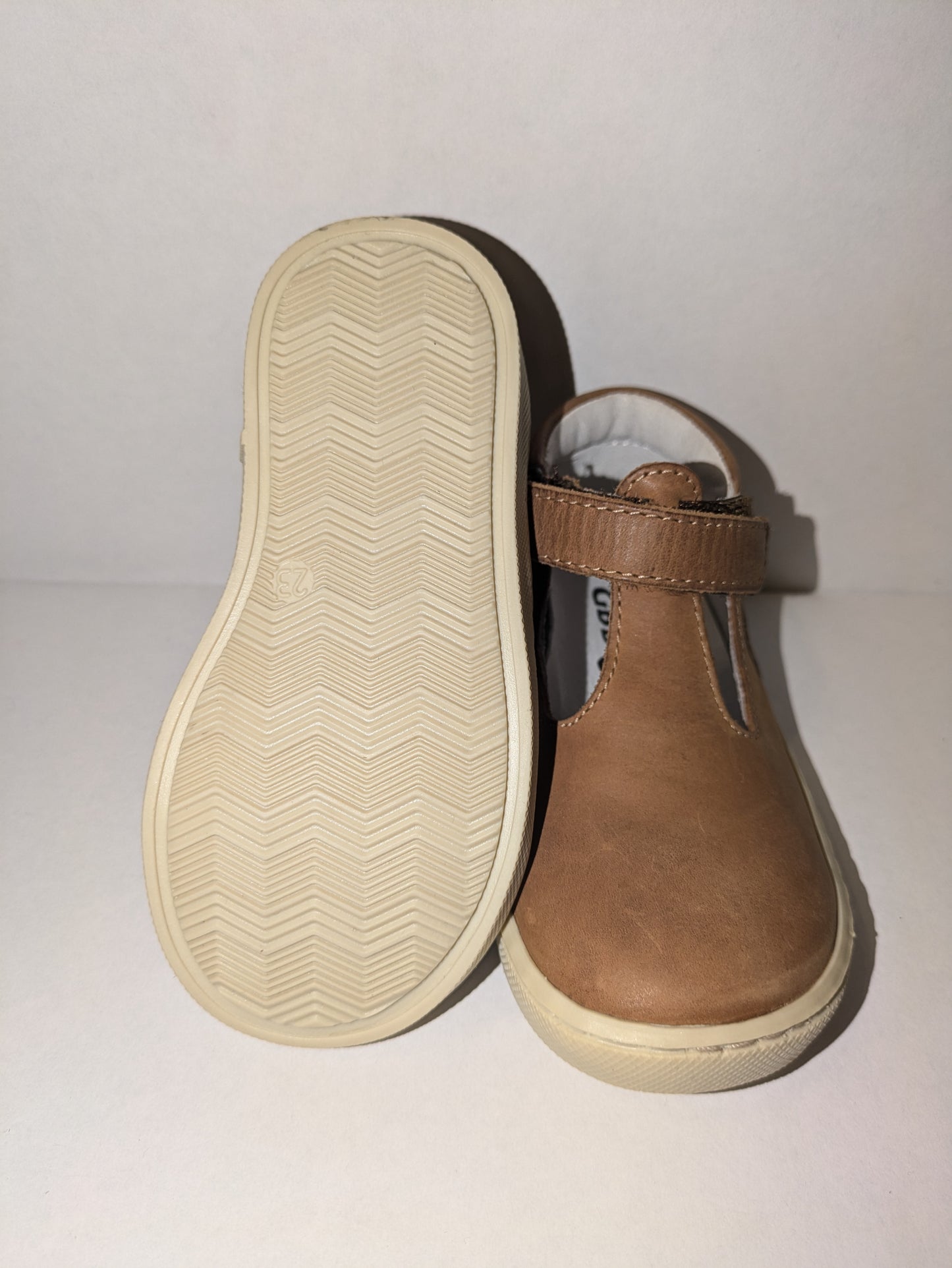 GBB | Boys T-Bar Shoes | Tan | Size EU24 / UK7