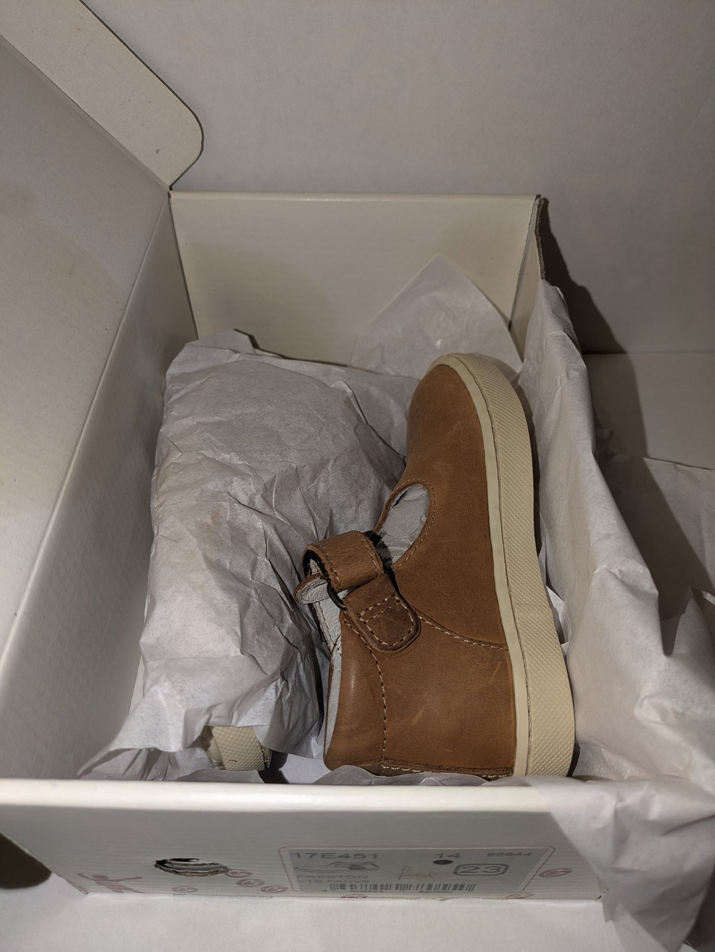 GBB | Boys T-Bar Shoes | Tan | Size EU24 / UK7