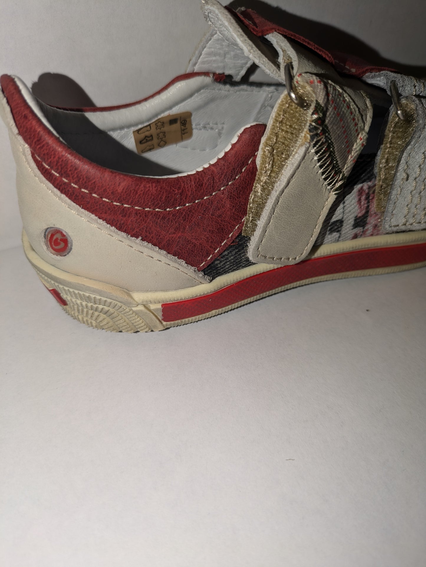 GBB | Boys Shoe | White / Red | Size EU28 / UK10