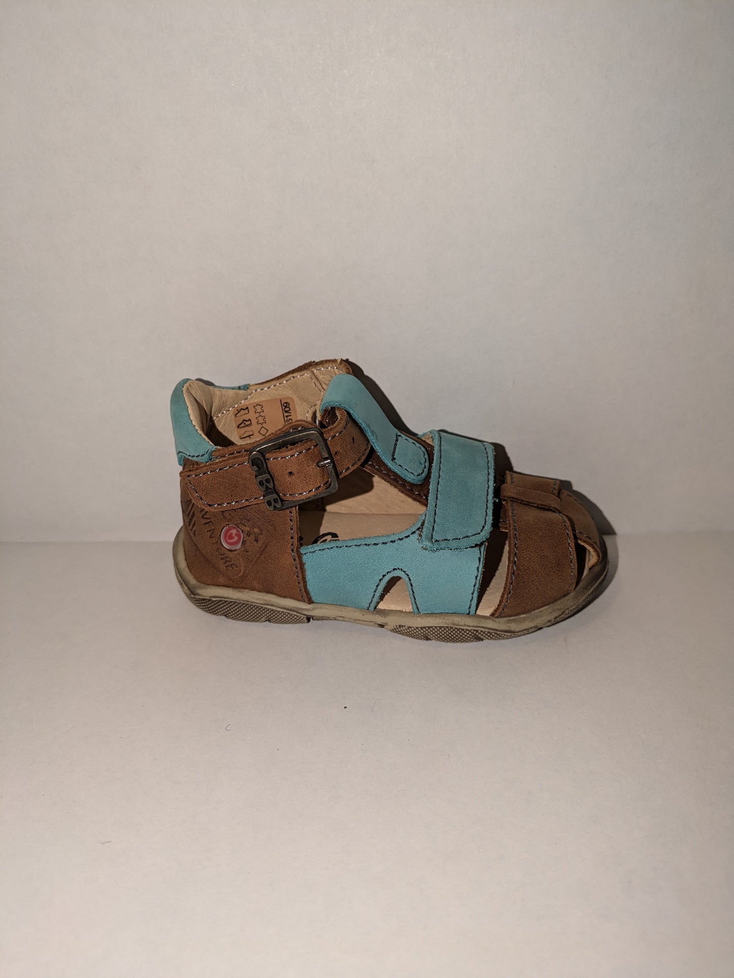 GBB | Boys Closed Toe Sandals | Brown / Turquoise | Size EU20 / UK 4