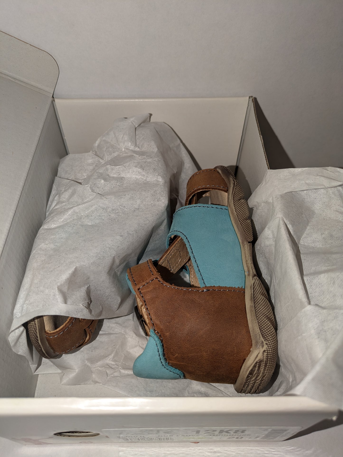 GBB | Boys Closed Toe Sandals | Brown / Turquoise | Size EU20 / UK 4