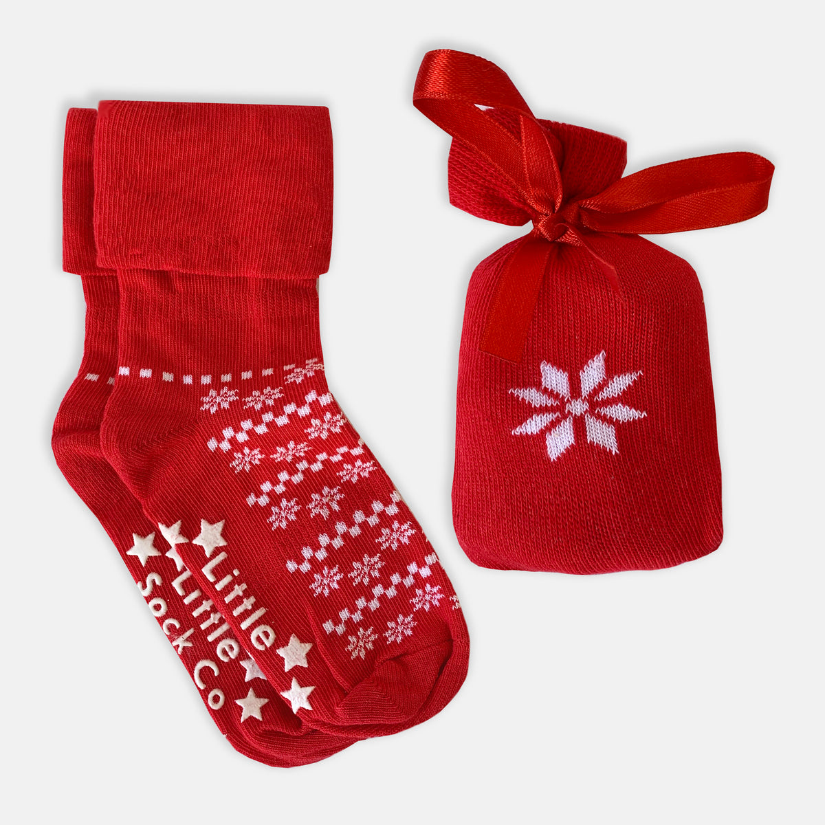 The Little Sock Company | Baby and Toddler Socks | Non-Slip Stay-On | Snowflake | Christmas Gift