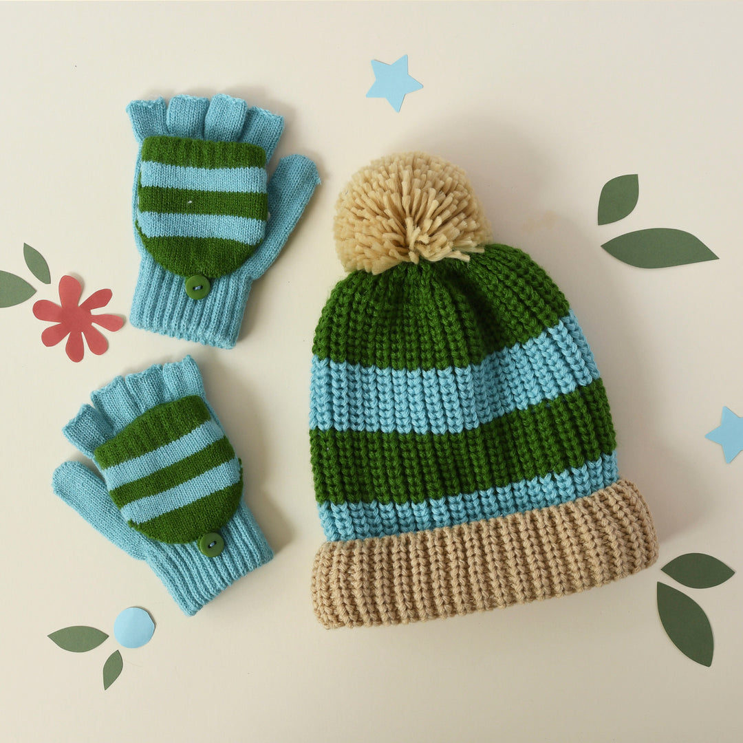 Rockahula | T2221G-2 | Cosy Knitted Hat | Green | 3-6 / 7-10years