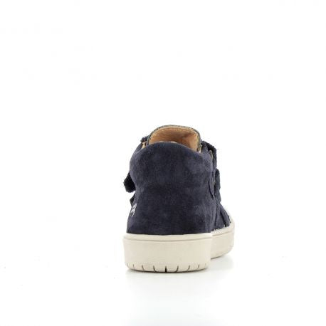 A boys velcro boot by Bopy, style Volexor in navy. Back View.