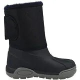 A boys lined snow boot by Igor, style Topo Ski,  in navy with velcro fastening. Right side view.