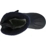 A boys lined snow boot by Igor, style Topo Ski,  in navy with velcro fastening. Above view.