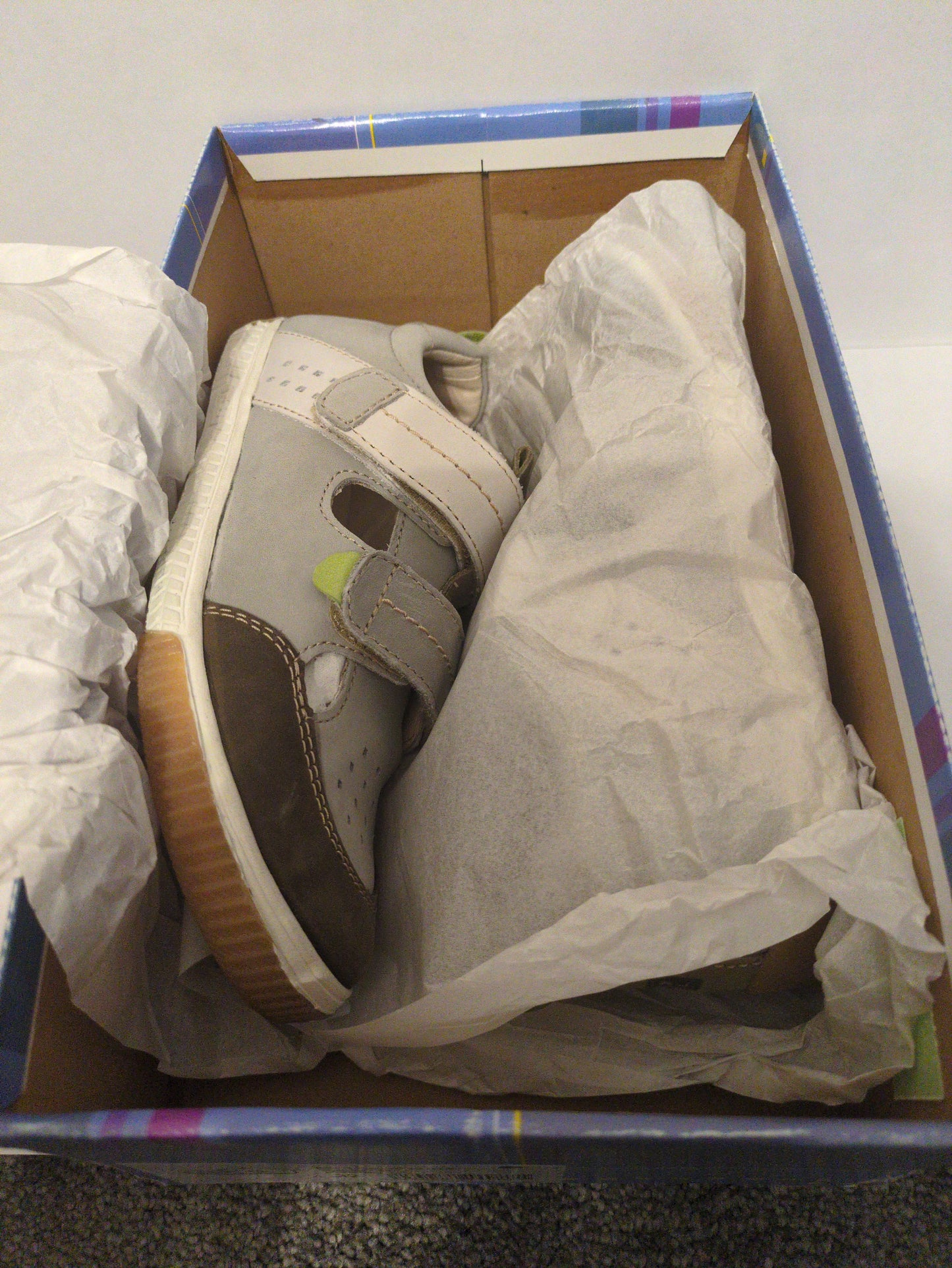Noel | Zeste | Boys Shoe | Grey/Brown | Size EU32