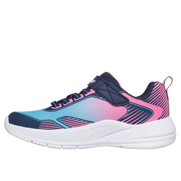Skechers | Microspec Advance | 303657L | Girls Trainer Lights | Navy/Multi