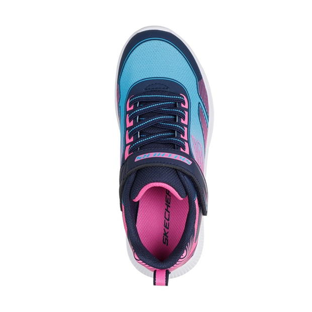 Skechers | Microspec Advance | 303657L | Girls Trainer Lights | Navy/Multi