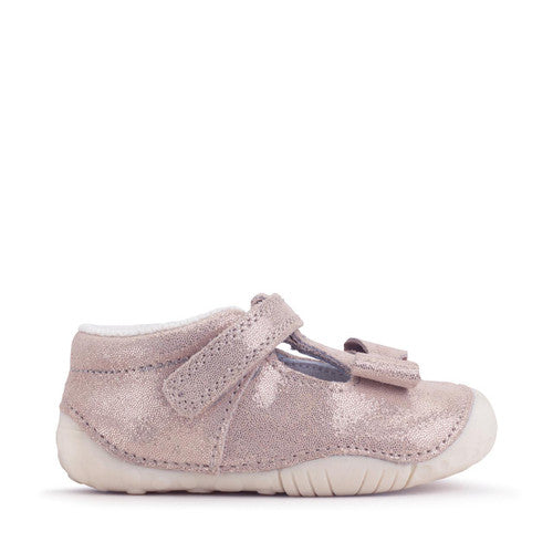 Start-Rite | Wiggle | Girls T-Bar Pre-Walker | Pale Gold Glitter Nubuck