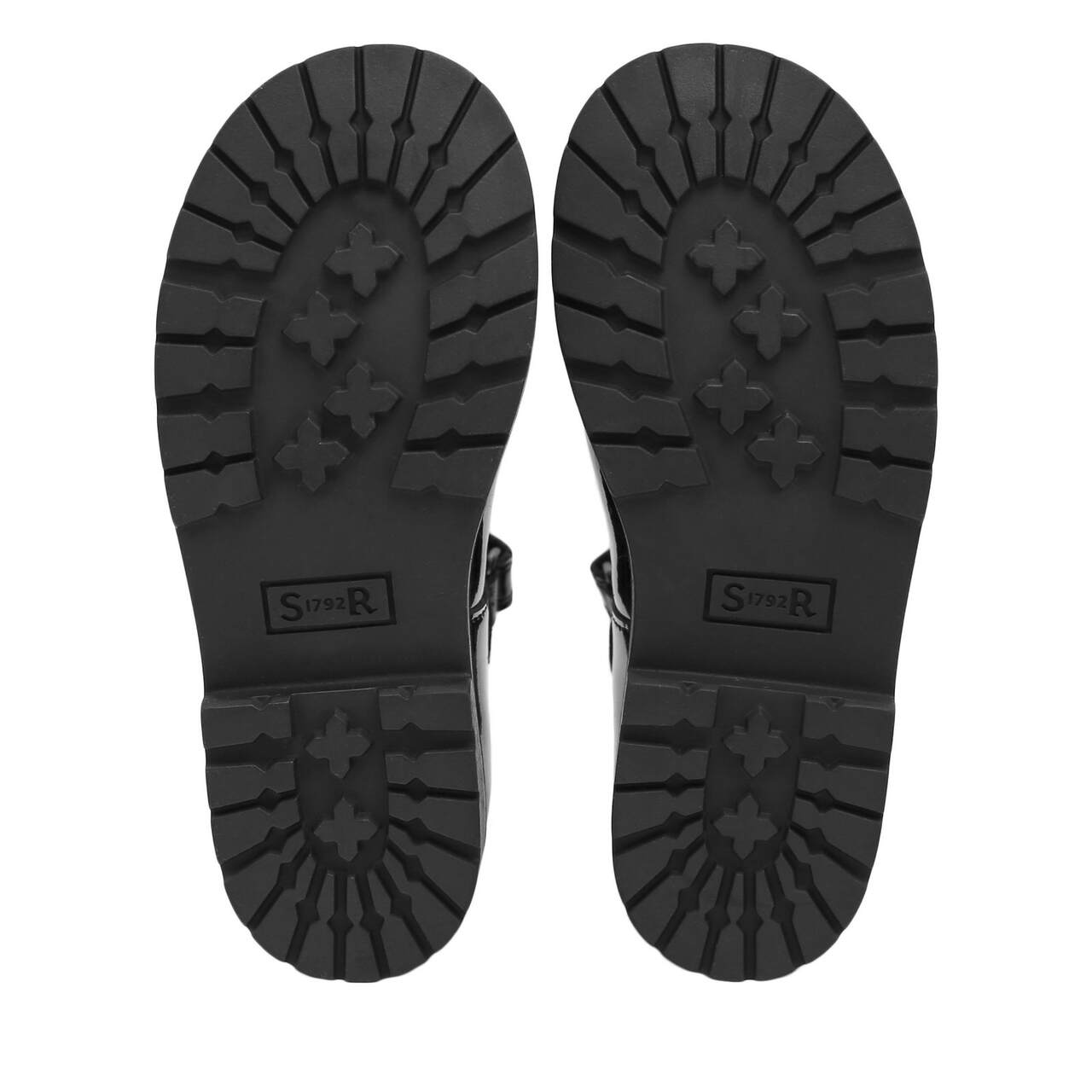 Start-Rite Destiny, a Black patent girls mary-jane velcro fastening pre-school shoe sole view